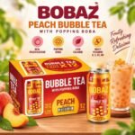 Bobaz Peach Bubble Tea