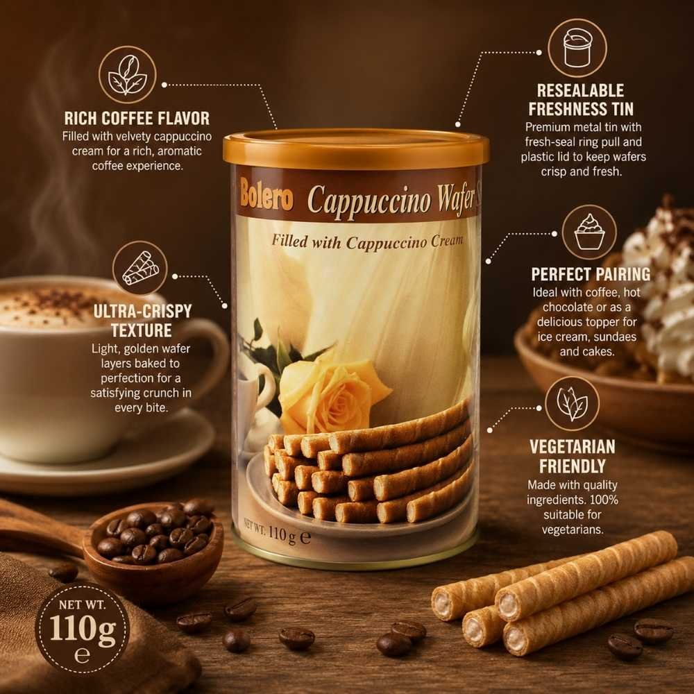 Bolero Cappuccino Wafer Sticks1