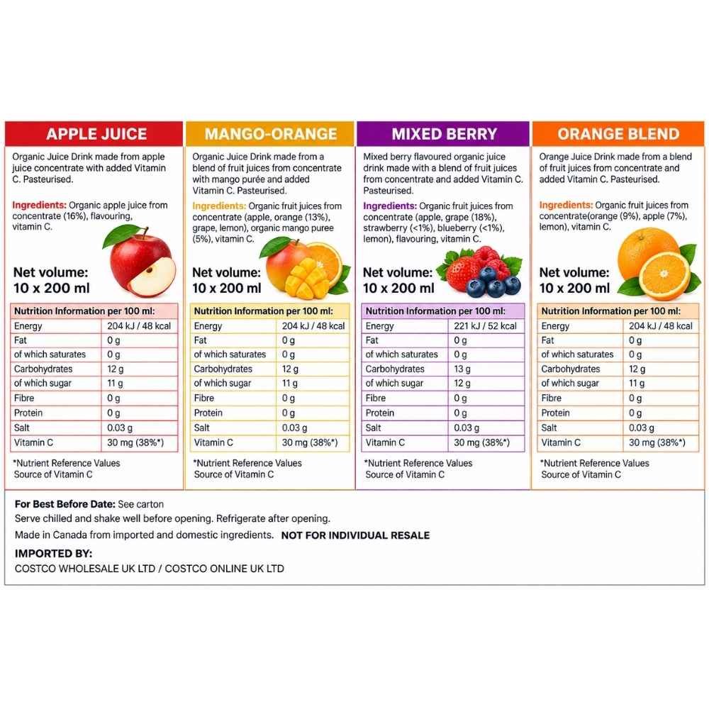 Kirkland Signature Organic Juice4