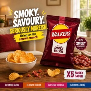 Walkers Meaty Variety Crisps 20 Pack 4 Flavours